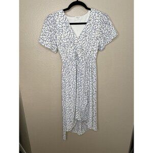 Sienna Sky Womens White dress X-small short sleeve v-neck floral polyester